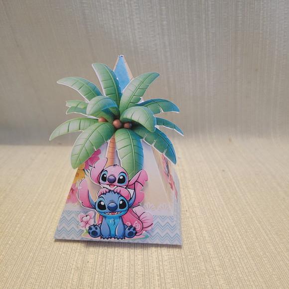Caixa Mini Pirâmide Stitch e Angel