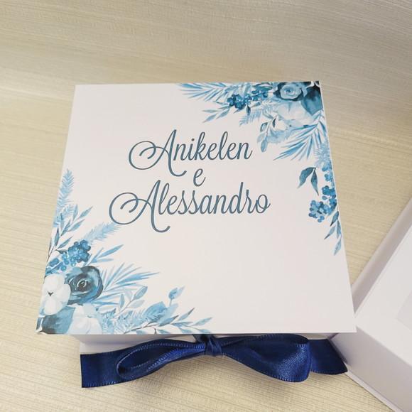 Convite Daminha, Pajem ou Padrinhos Azul- Caixa Nutella