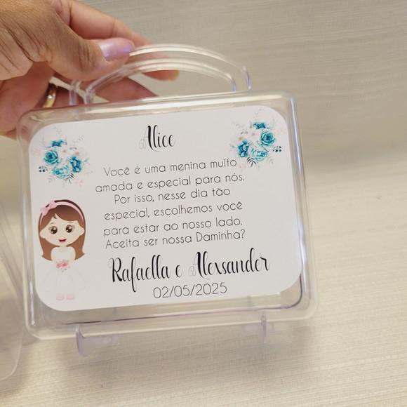 Convite Daminha, Pajem, Florista Casamento - Maletinha