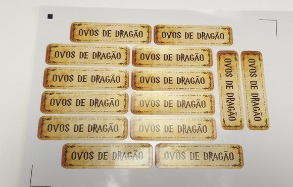Adesivo Chiclete Ovos de Dragão Harry Potter