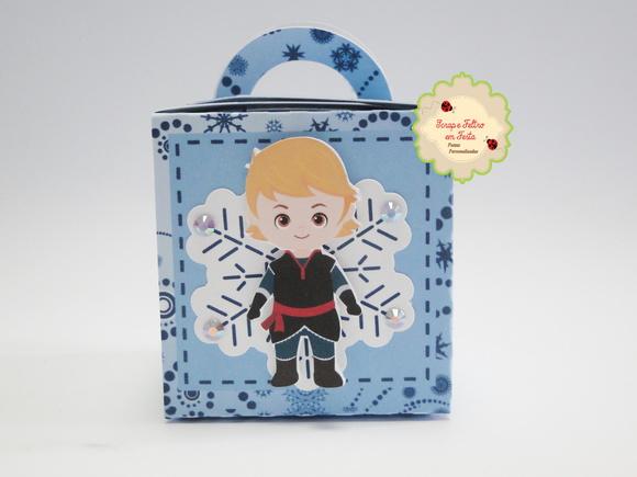 Caixa Quadrada com Alça Frozen