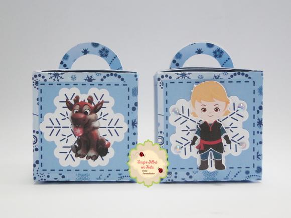 Caixa Quadrada com Alça Frozen