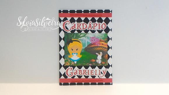 Cardápio Alice no País das Maravilhas