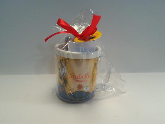 Caneca a Bela e a Fera com Giz de Cera