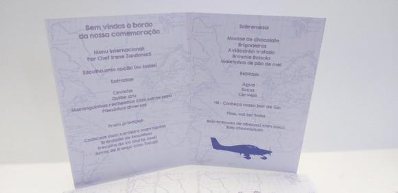 Cardápio Aviador Vintage