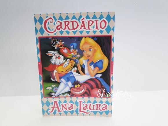 Cardápio Alice no País das Maravilhas