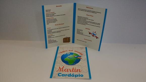 Cardápio Aviador Volta ao Mundo