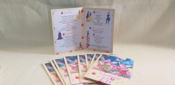 Cardápio Branca de Neve