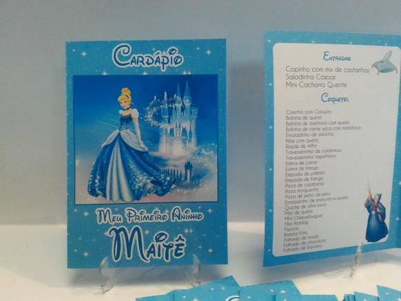 Cardápio Cinderela