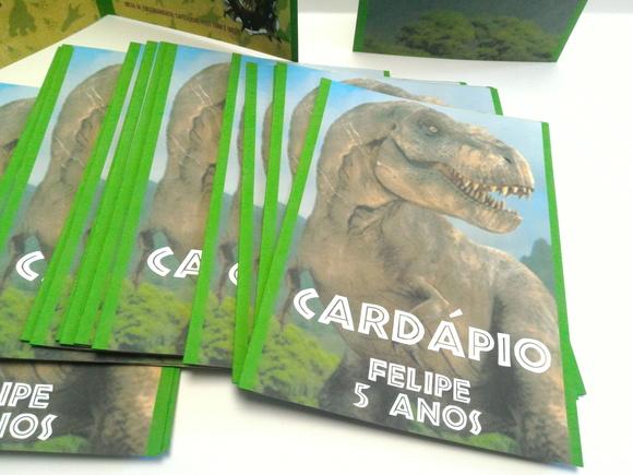 Cardápio Dinossauro
