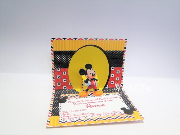 Convite Casa do Mickey Pop Up