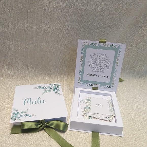 Convite Daminha Casamento Verde