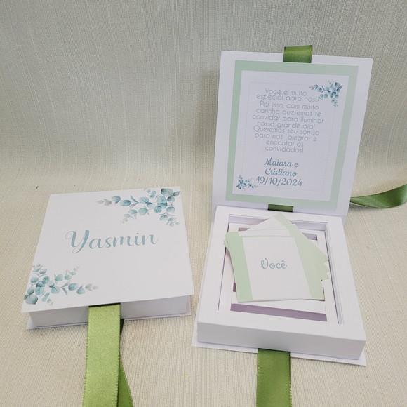 Convite Daminha , Pajem ou Florista Casamento Verde Menta