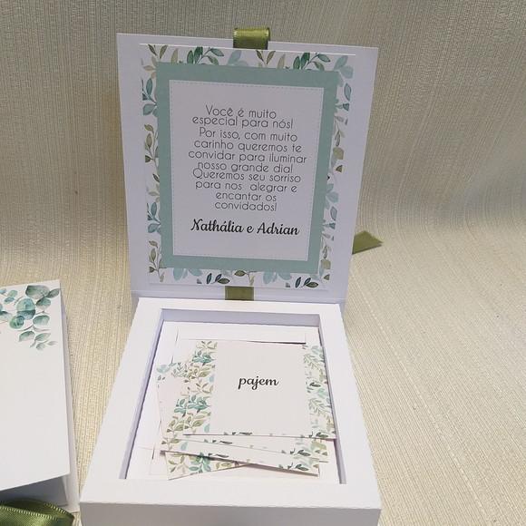 Convite Daminha Casamento Verde