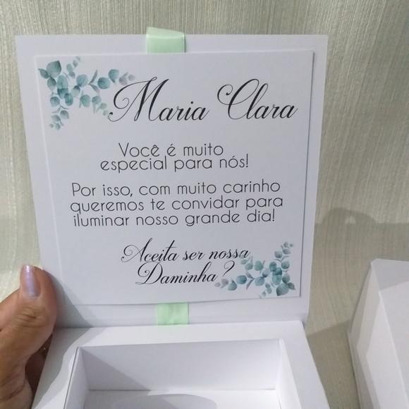 Convite Daminha, Pajem ou Padrinhos- Caixa Nutella