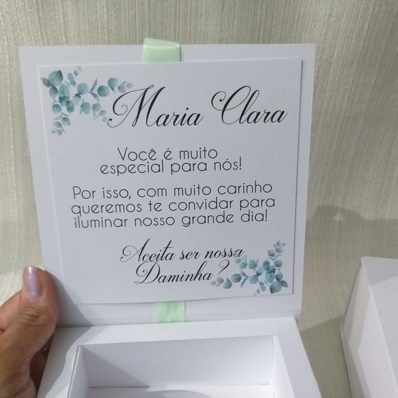 Convite Daminha, Pajem ou Padrinhos- Caixa Nutella