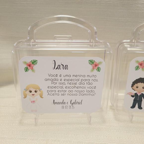 Convite Daminha, Pajem, Florista Casamento - Maletinha