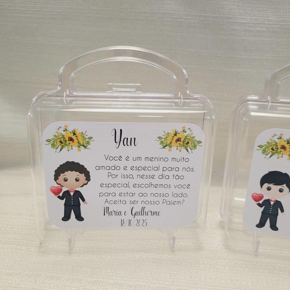 Convite Daminha, Pajem, Florista Casamento - Maletinha