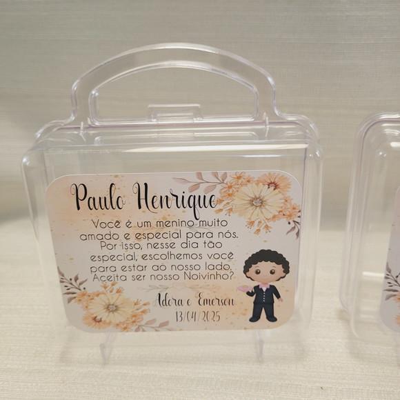Convite Daminha, Pajem, Florista Casamento - Maletinha