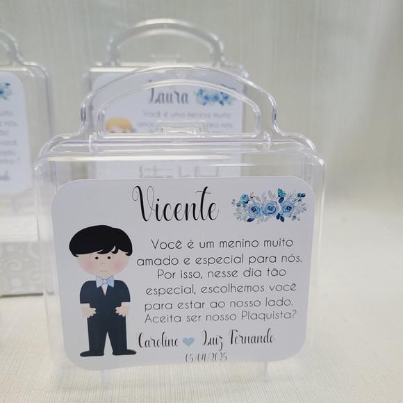 Convite Daminha, Pajem, Florista Casamento - Maletinha