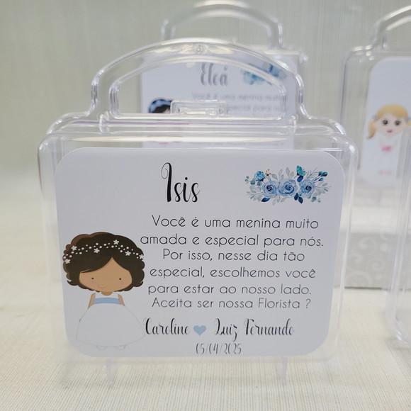 Convite Daminha, Pajem, Florista Casamento - Maletinha