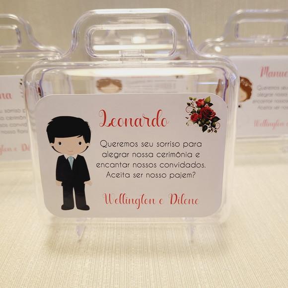 Convite Daminha, Pajem, Florista Casamento - Maletinha