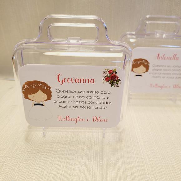 Convite Daminha, Pajem, Florista Casamento - Maletinha