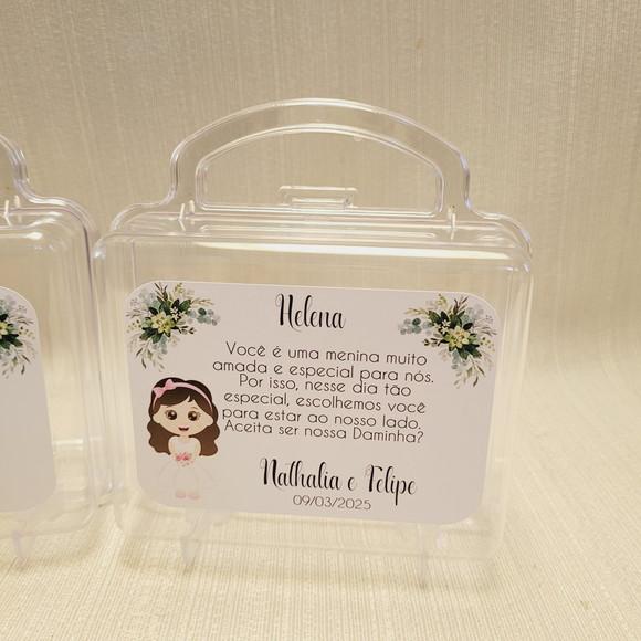 Convite Daminha, Pajem, Florista Casamento - Maletinha