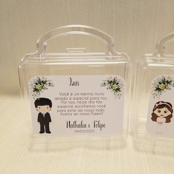 Convite Daminha, Pajem, Florista Casamento - Maletinha