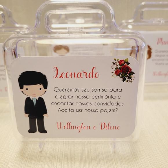 Convite Daminha, Pajem, Florista Casamento - Maletinha