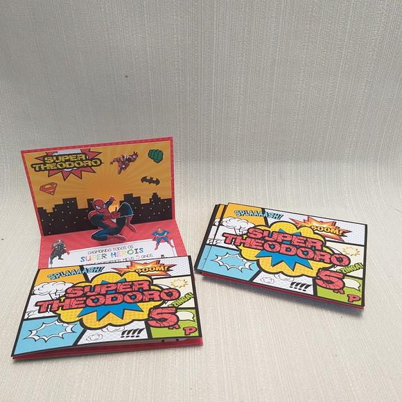 Convite Super Heroi Pop Up