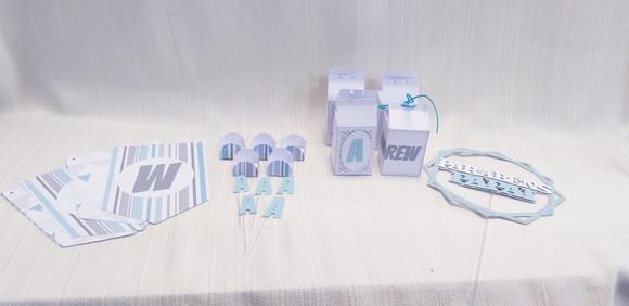 Kit Festa Azul e Cinza