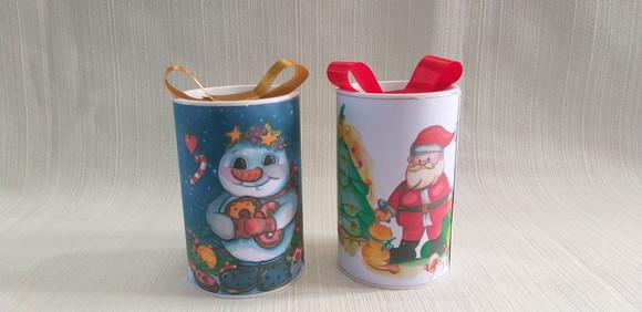 Lata Natal Aquarela Lembrancinha