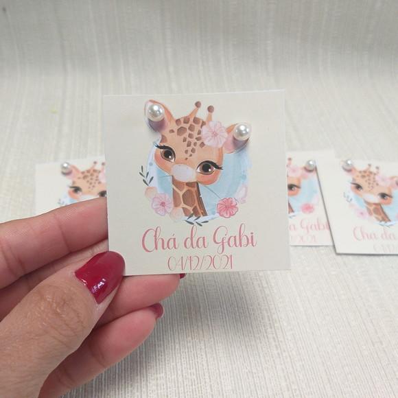 Tag com Brinco Pérola Girafinha
