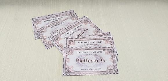 Ticket Plataforma 9 3/4 Harry Potter