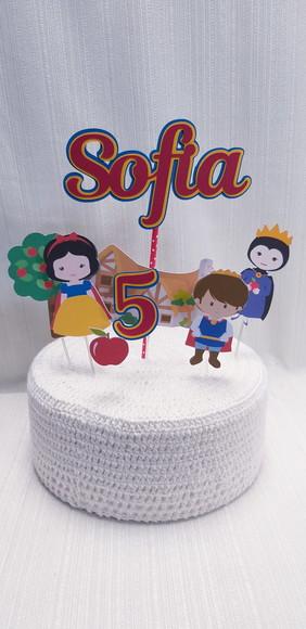 Topo Bolo Branca de Neve
