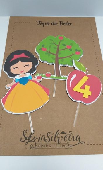 Topo Bolo Branca de Neve