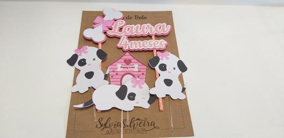 Topo Bolo Cachorrinhos