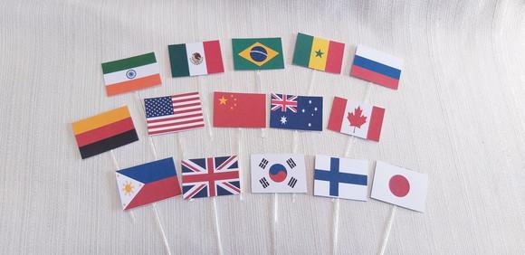 Topper Bandeirinha Países