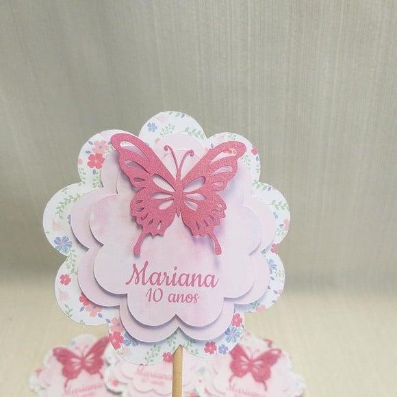 Topper Centro de Mesa Borboleta