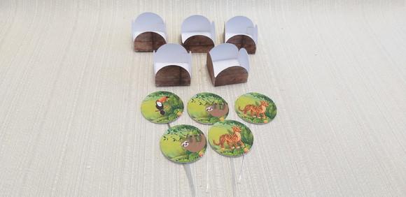 Topper com Forminhas Animais Floresta Amazonica