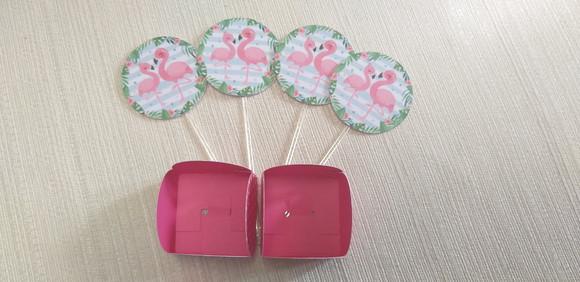 Topper com Forminhas Flamingo