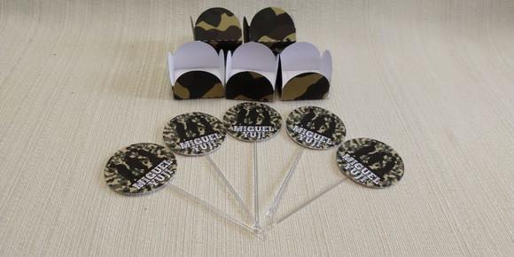 Topper com Forminhas Exército
