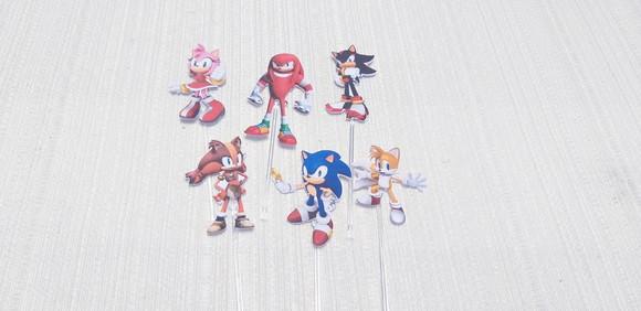 Topper com Forminhas Sonic