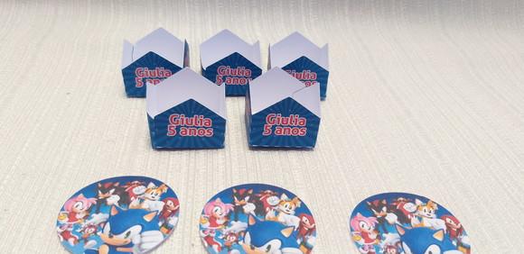 Topper com Forminhas Sonic