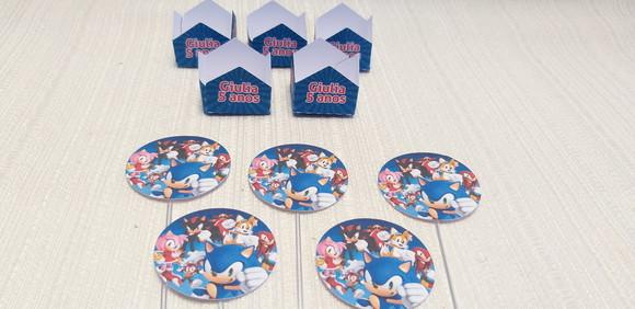 Topper com Forminhas Sonic