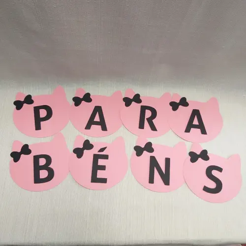 Bandeirola Gatinho PArabéns