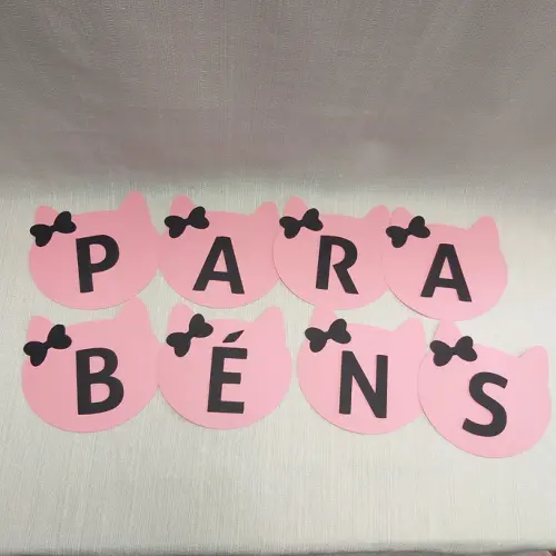 Bandeirola Gatinho PArabéns