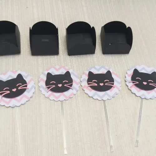 Topper com forminha gatinho