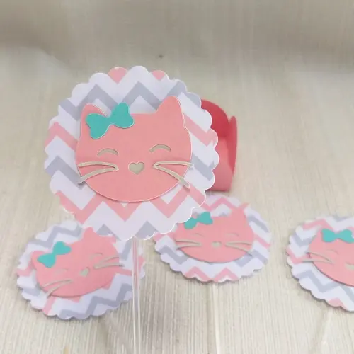 Topper com forminha gatinho